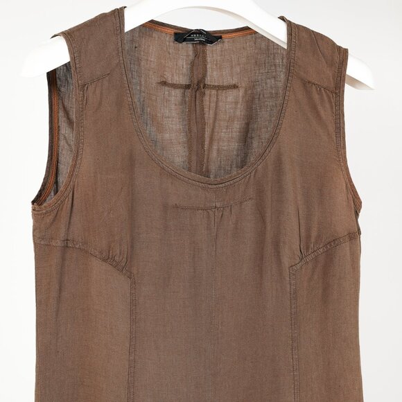 Weekend Max Mara Brown Linen Tank Dress - Picture 3 of 7